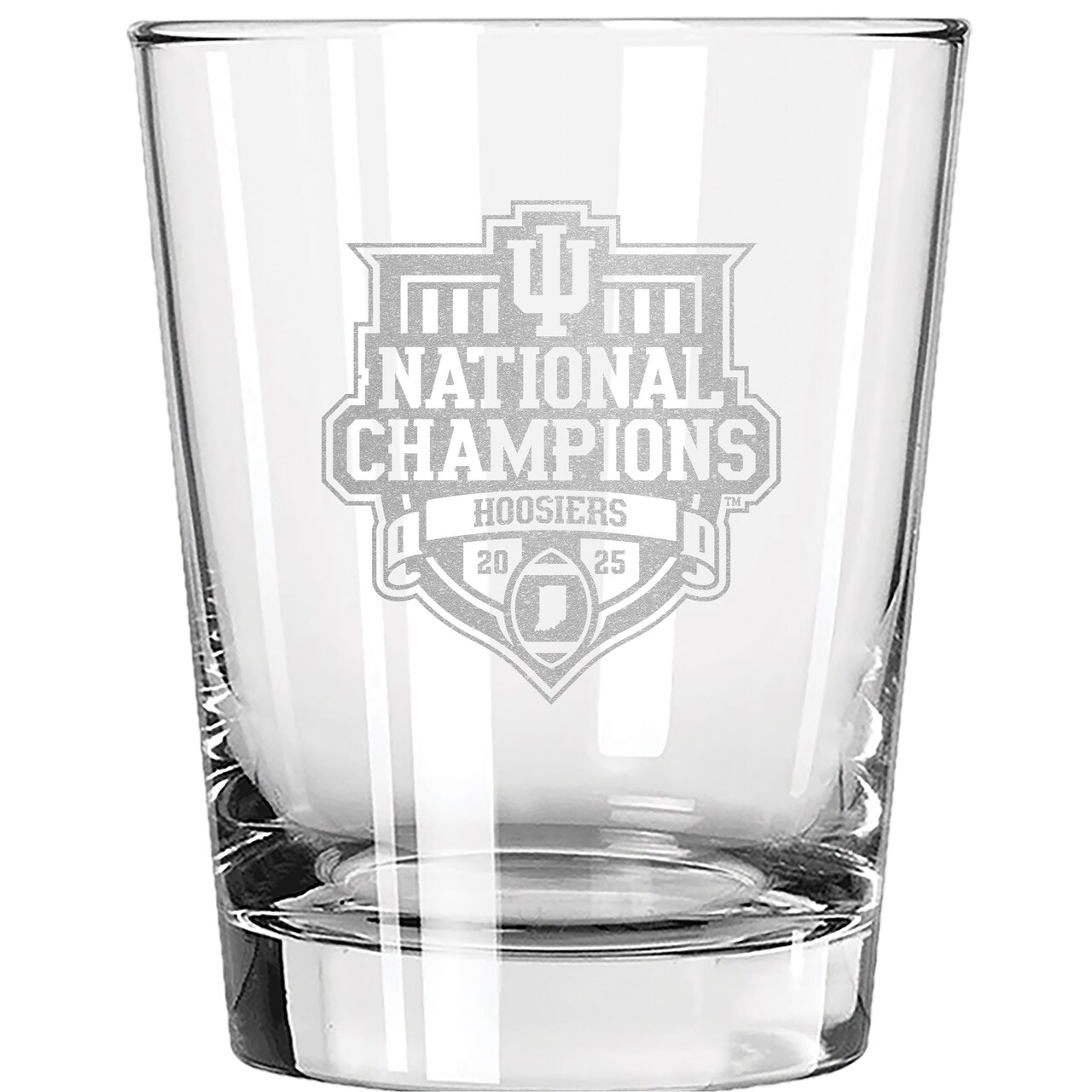 15oz Double Old Fashion Glass | Indiana Hoosiers 2025 Champions